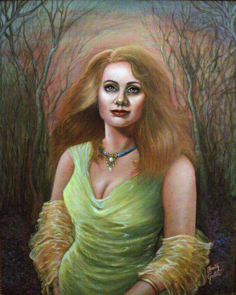 819x1024 The World's Best Photos Of Art And Greendress - Woman In Green Dress Painting