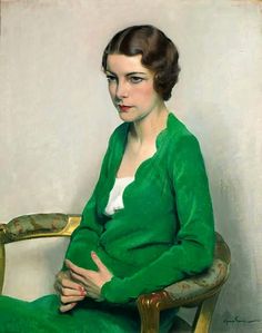 236x299 2440 Best My Selection Images On Portrait, Female - Woman In Green Painting