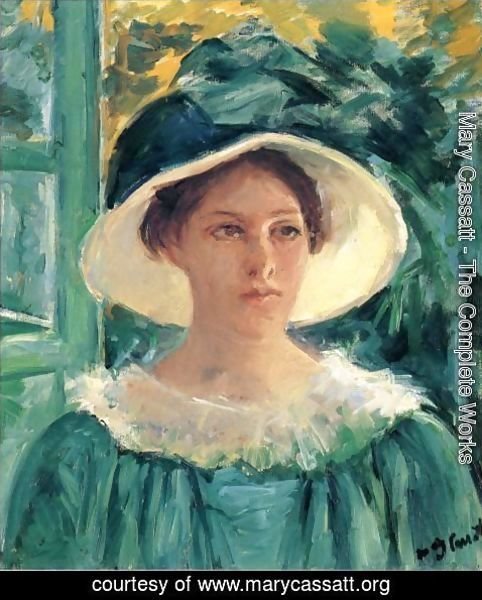 482x600 Mary Cassatt - Woman In Green Painting