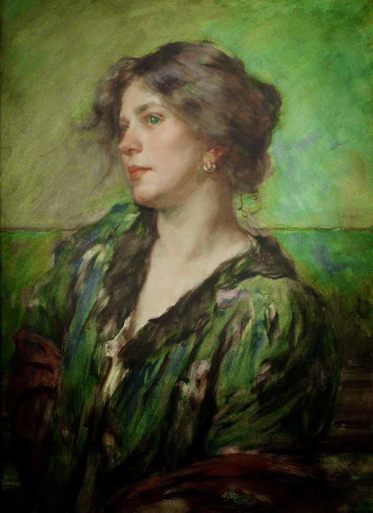 736x1012 787 Best Color Green Shades Images On Green Shades - Woman In Green Painting