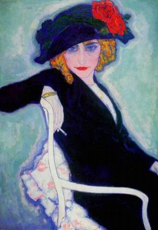 311x450 Woman With Cigarette, Hat Painting, Aleo Gestel Paintings - Woman In Hat Painting