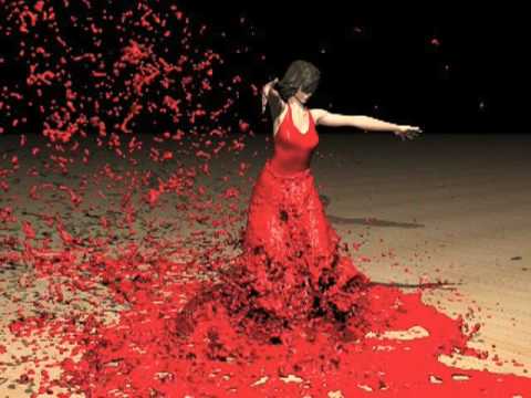 480x360 The Woman In The Red Paint Dress - Woman In Red Painting