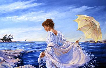 366x237 Woman, Water - Woman In The Water Painting