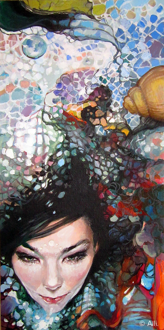 566x1134 Water Woman By Allegator - Woman In Water Painting