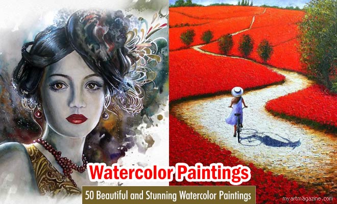 660x400 Woman Water Color Painting By Emma Watercolor Paintings - Woman In Water Painting