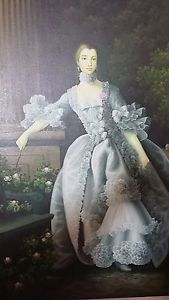 169x300 Original Signed By Patierno Oil On Canvas Painting Lady In White - Woman In White Dress Painting