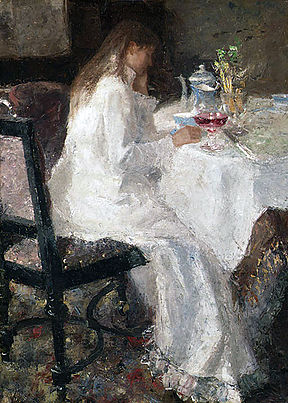 288x403 Lady In White (Toorop) - Woman In White Painting