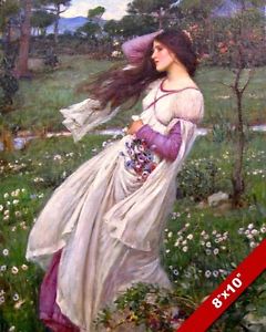 240x300 Young Woman Girl In Purple White Dress Oil Painting Art Real - Woman In White Painting