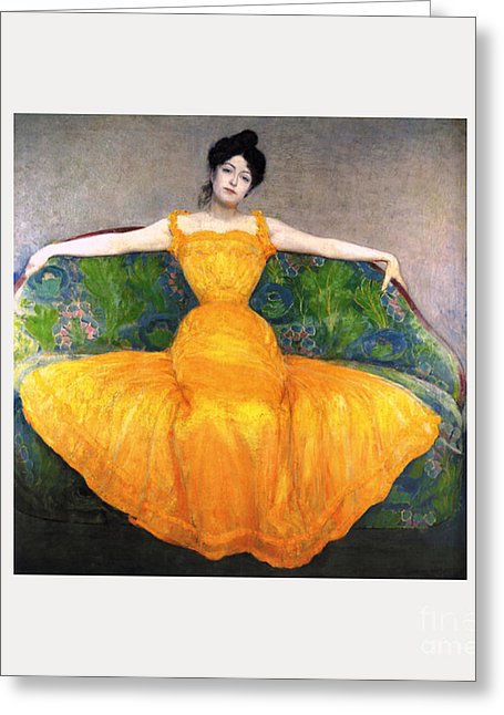 455x646 Woman In A Yellow Dress Painting By Max Kurzweil - Woman In Yellow Dress Painting