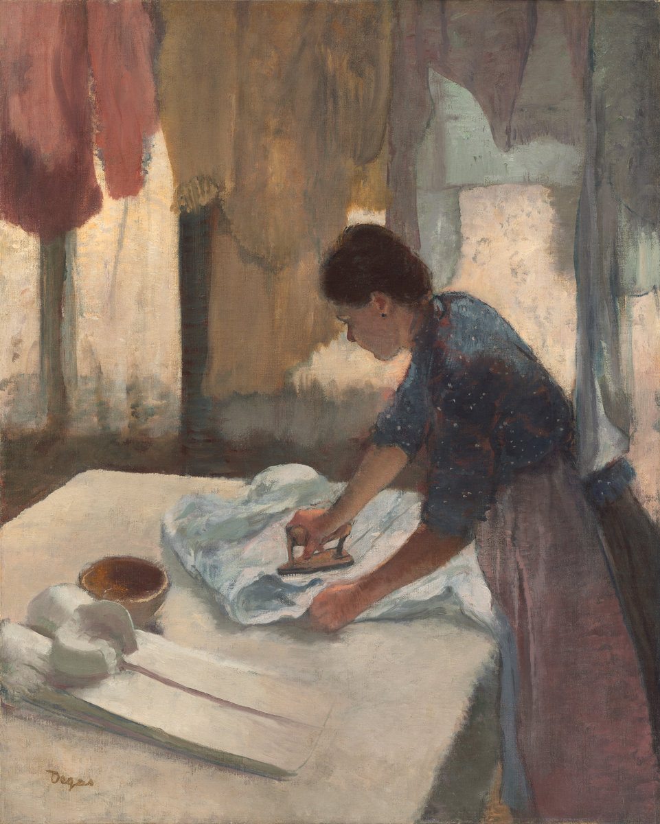 Woman Ironing Painting