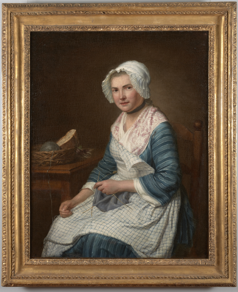 835x1024 A Woman Knitting - Woman Knitting Painting