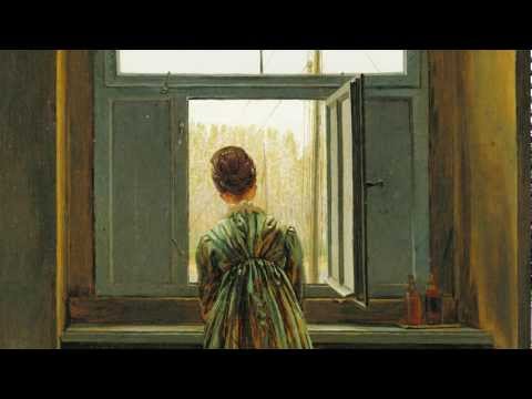 480x360 Friedrich, Woman - Woman Looking Out The Window Painting