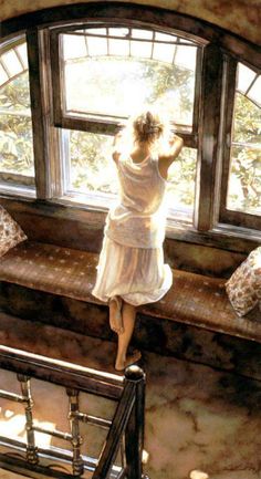 236x433 53 Best Woman In Window Images On Window View, Story - Woman Looking Out The Window Painting