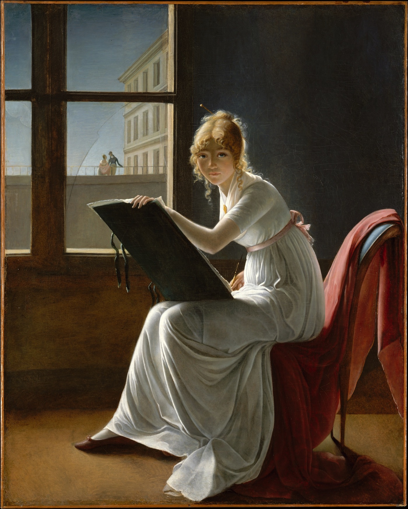 1400x1747 Through A Louvre Window Journal18 A Journal Of Eighteenth - Woman Looking Out The Window Painting
