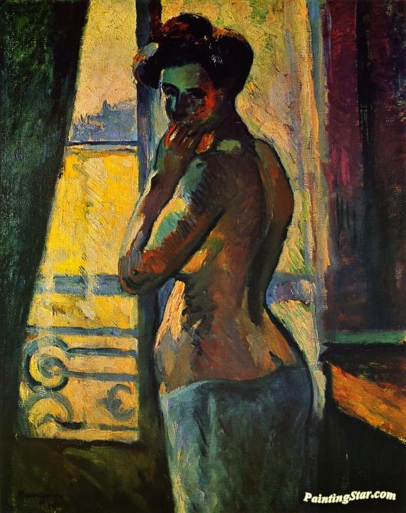 570x720 Woman At The Window Artwork By Henri Manguin Oil Painting Amp Art - Woman Looking Out The Window Painting