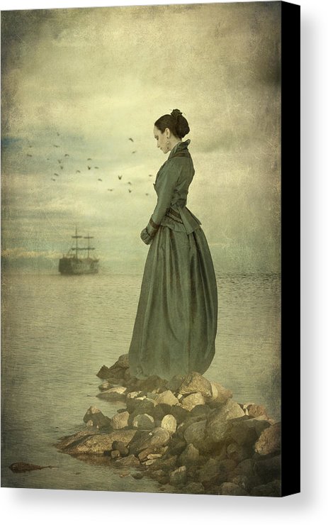 463x740 Woman Looking Out To Sea Canvas Print Canvas Art By Ethiriel - Woman Looking Out To Sea Painting