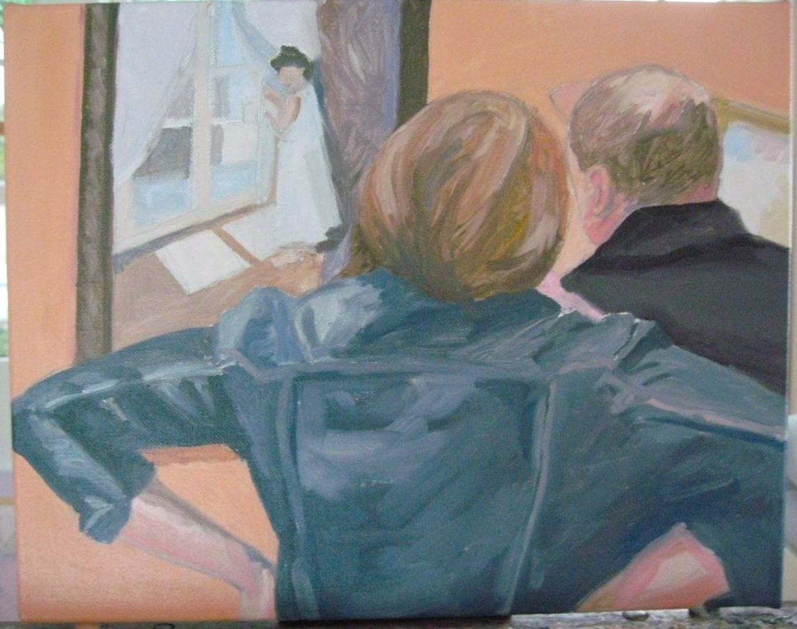 1143x902 The Girl By The Window Accentbritain - Woman Looking Out Window Painting