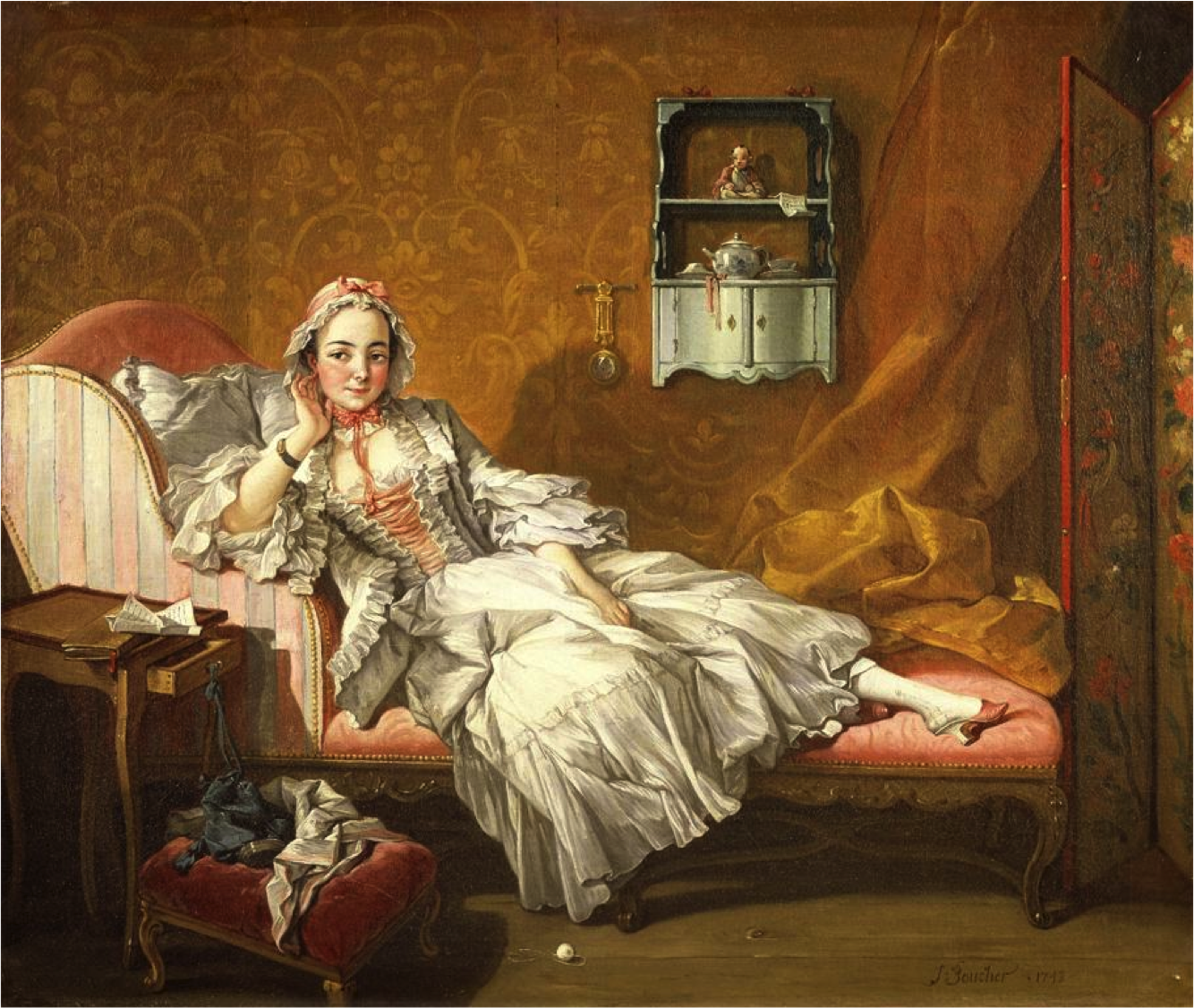 1334x1126 History Of Western Art, Architecture, And Design Boucher's Lady - Woman Lounging Painting