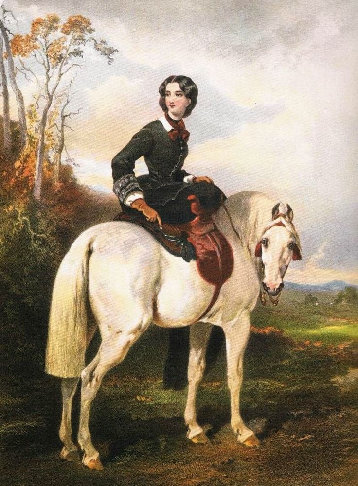 Woman On Horse Painting