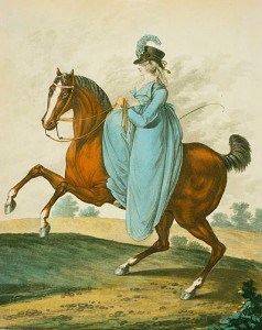 238x300 Horseback Etiquette For A Gentleman Riding With A Lady - Woman On Horse Painting