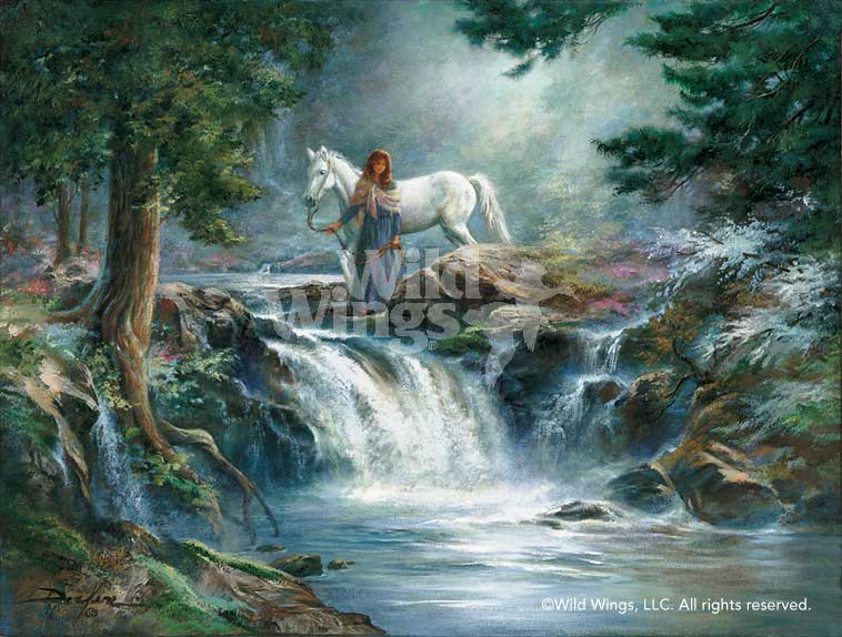 758x574 Perfect Day Woman Amp Horse Original Oil Painting Wild Wings - Woman On Horse Painting