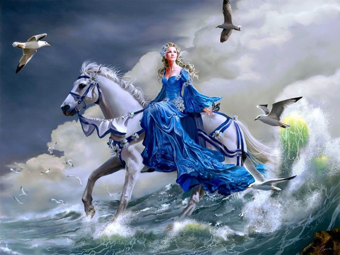 1134x850 Diamond Embroidery Woman Riding A Horse 5d Diy Diamond Painting - Woman On Horse Painting