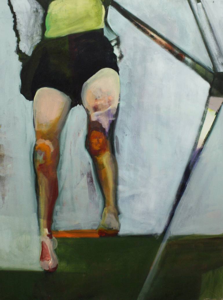 770x1035 Saatchi Art Country Swing Painting By Ariel Davis - Woman On Swing Painting