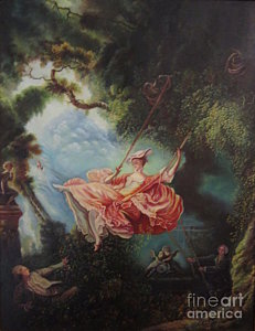 231x300 Swing Paintings - Woman On Swing Painting