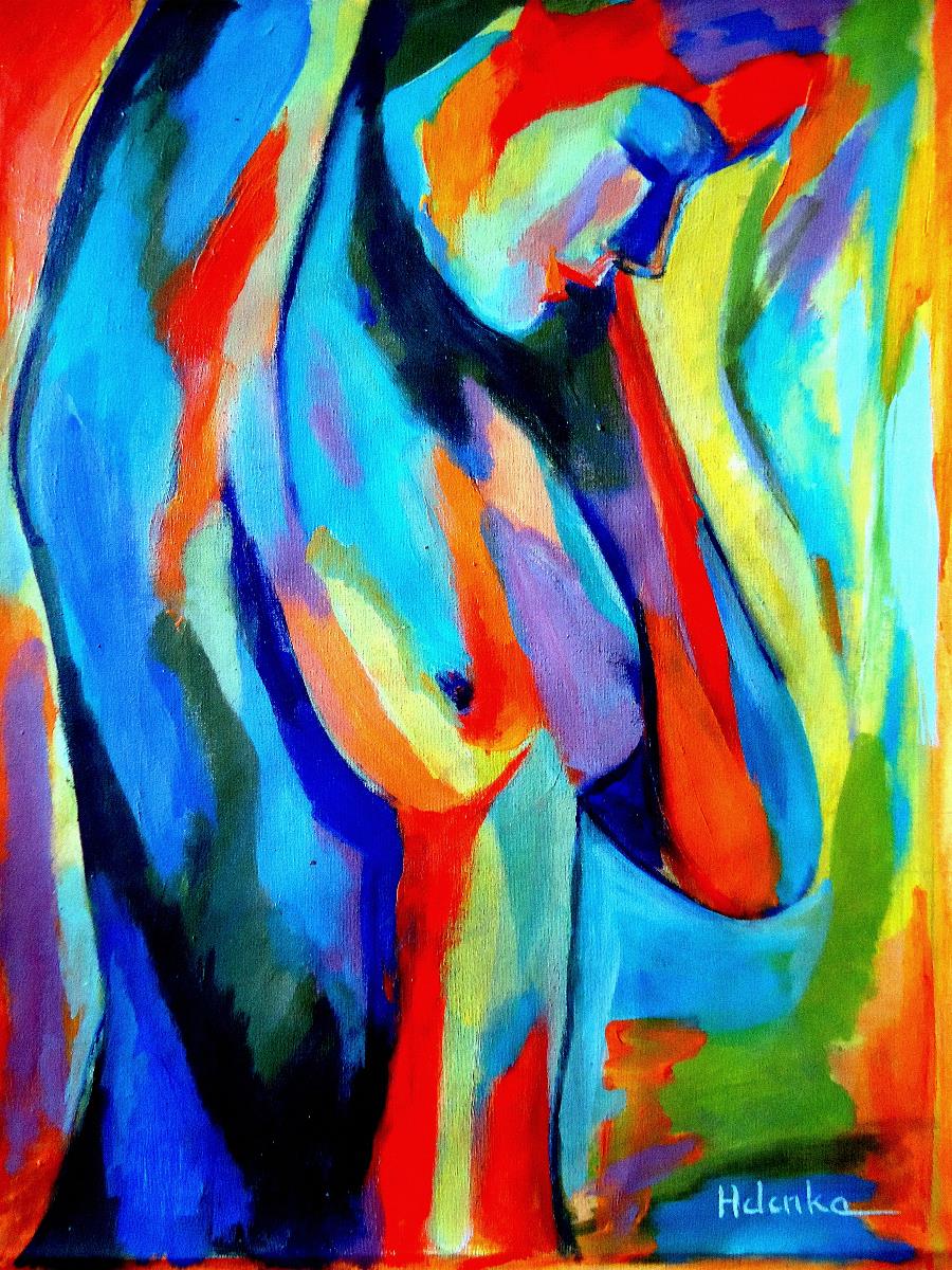 900x1200 Broken Woman Painting By Helenka Wierzbicki - Woman Painting Abstract