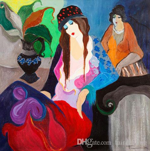 497x500 Online Cheap Framed Itzchak Tarkay Woman,pure Hand Painted - Woman Painting Abstract