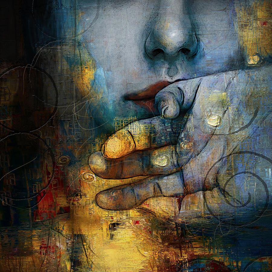 900x900 Abstract Woman 011 Painting By Corporate Art Task Force - Woman Painting Abstract