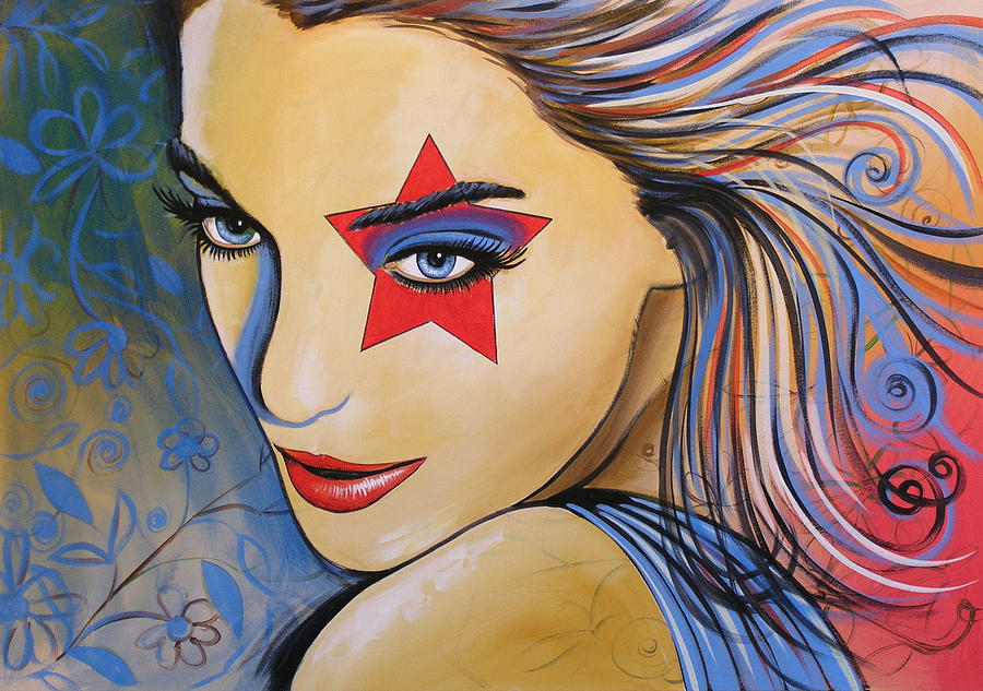 900x633 Abstract Woman Femile Girl Art Fall Painting By Amy Giacomelli - Woman Painting Abstract