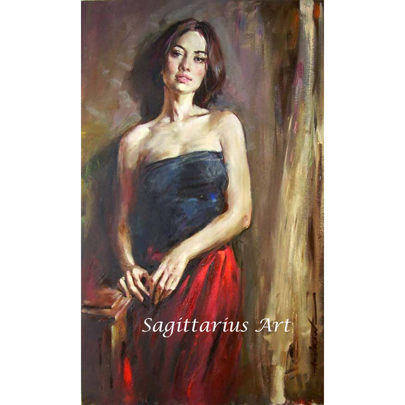 800x800 Hand Painted Flamenco Dancer Beauty Detail Lady Portrait Oil - Woman Painting On Canvas
