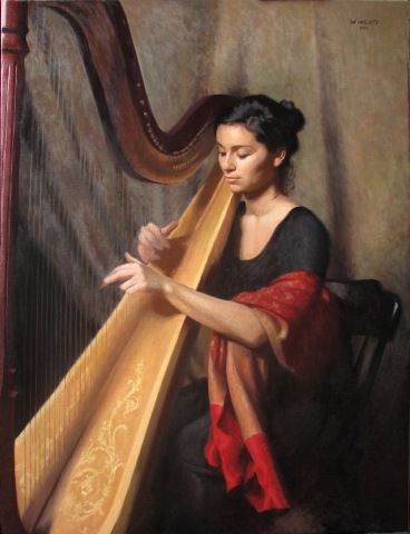 368x480 60 Best Harp Art Images On History Landscapes And Harp - Woman Playing Harp Painting