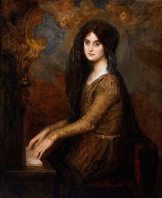 Woman Playing Piano Painting