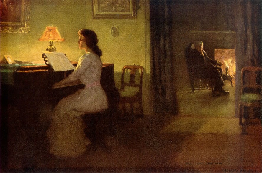 888x588 Girl Playing Piano 1913 Fletcher Ransom Print - Woman Playing Piano Painting