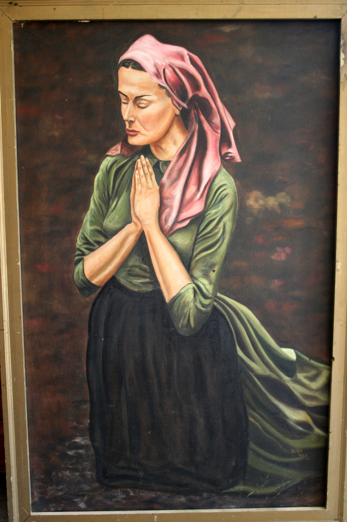 1136x1705 A Painting From My Dear Friend Rhody Minnesota Prairie Roots - Woman Praying Painting