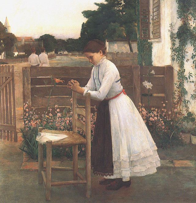 640x665 Women Praying Furiously In Western Art History - Woman Praying Painting