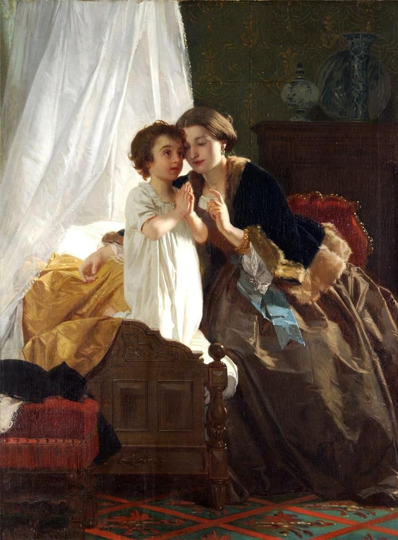 800x1086 Evening Prayers - Woman Praying Painting