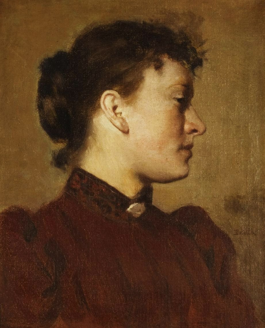 922x1142 It's About Time Portraits Amp Genre Paintings By Czech Artist - Woman Profile Painting