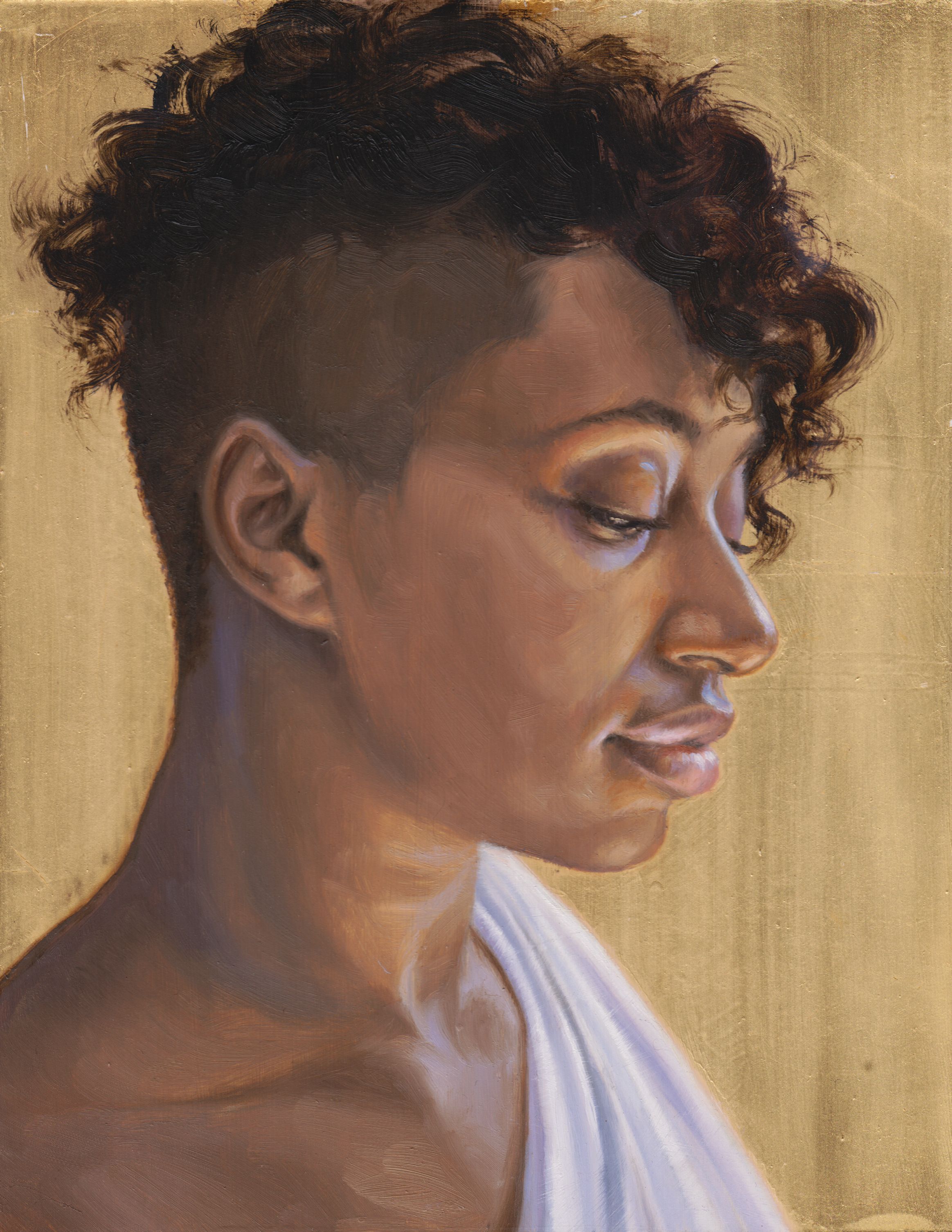 2327x3012 Morning Bird - Woman Profile Painting