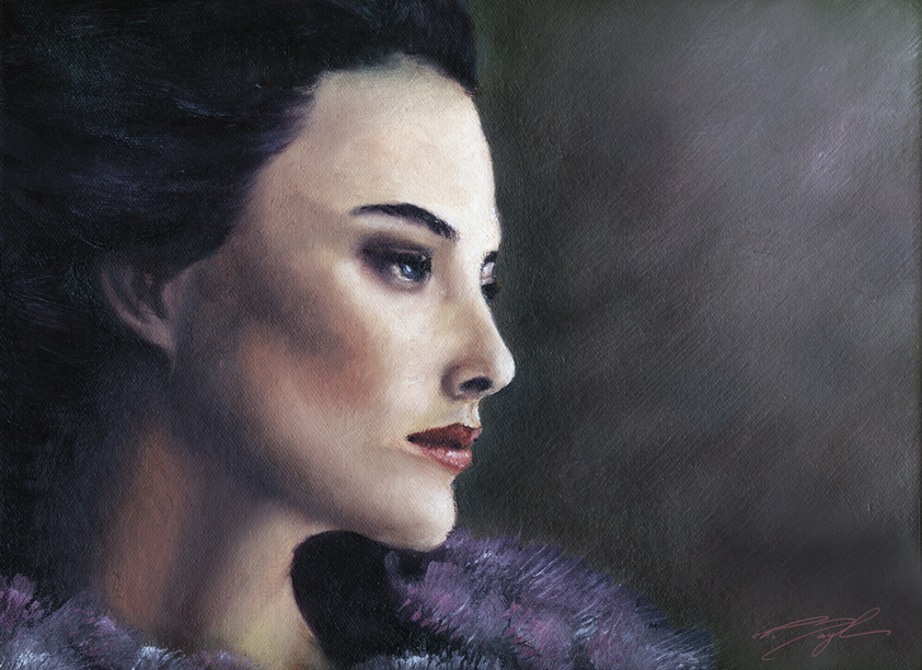 842x612 Profile Of A Woman By Davinci3835 - Woman Profile Painting