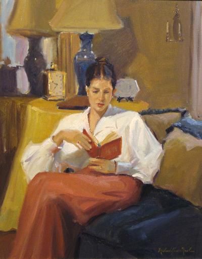 400x514 674 Best Leyendo Images On Book Art, Reading Books - Woman Reading A Book Painting