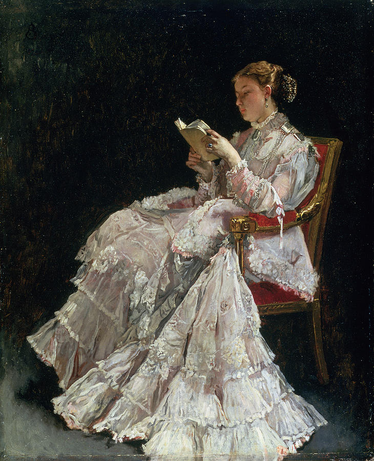 730x900 Woman Reading Book Paintings Fine Art America - Woman Reading A Book Painting