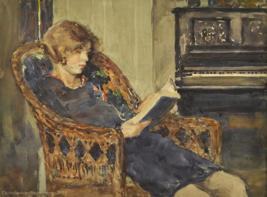 1024x756 Woman Reading A Book Jlw - Woman Reading A Book Painting