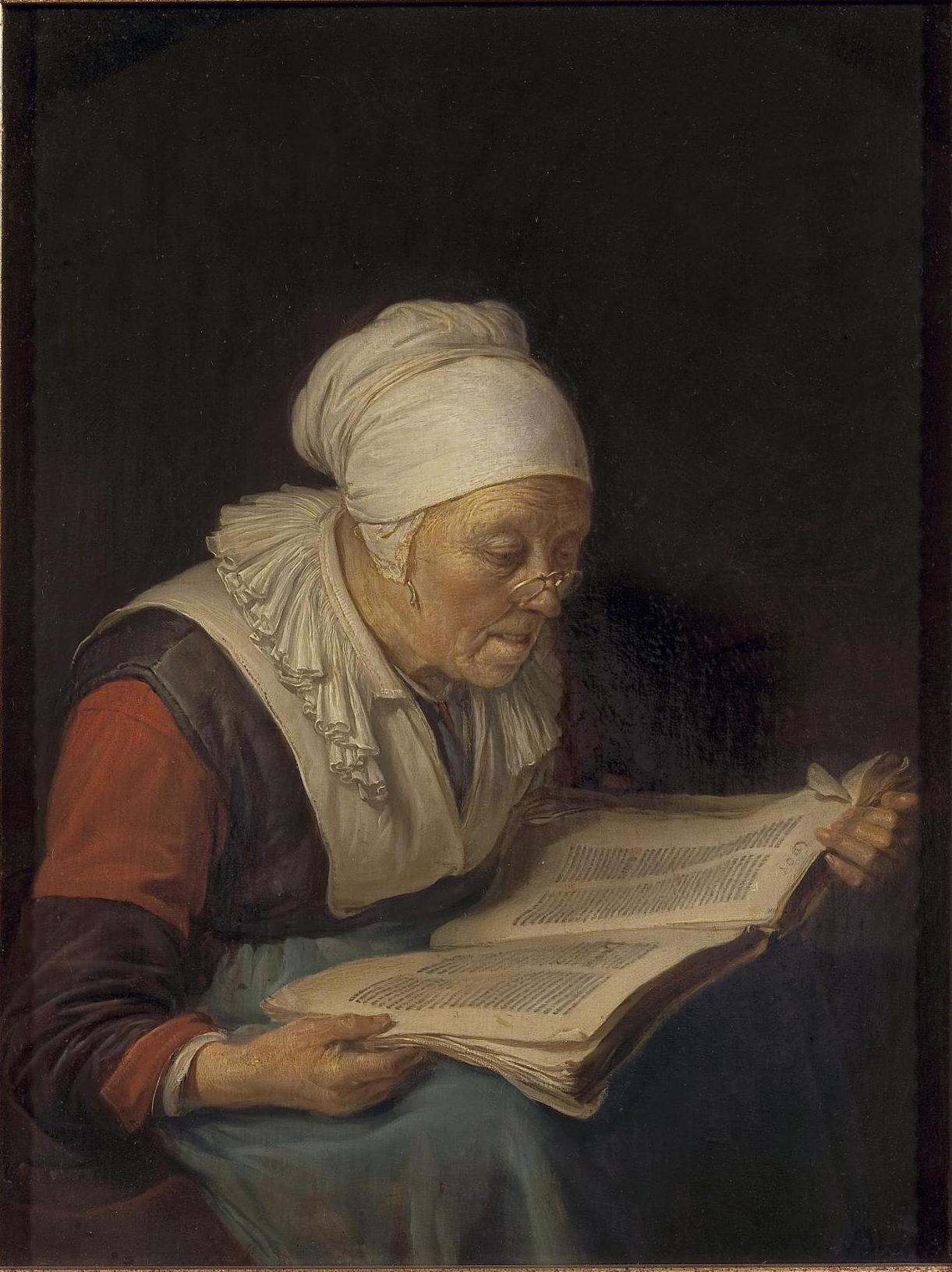 1221x1630 Filegerard Dou - Woman Reading A Book Painting