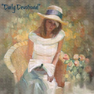 399x400 Lady In Garden Background, Background Lady Reading Bible In Garden - Woman Reading Bible Painting
