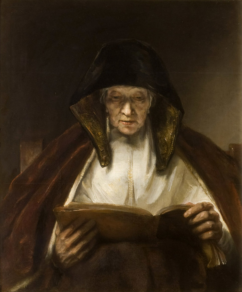 800x966 Artwork By Rembrandt Van Rijn - Woman Reading Bible Painting