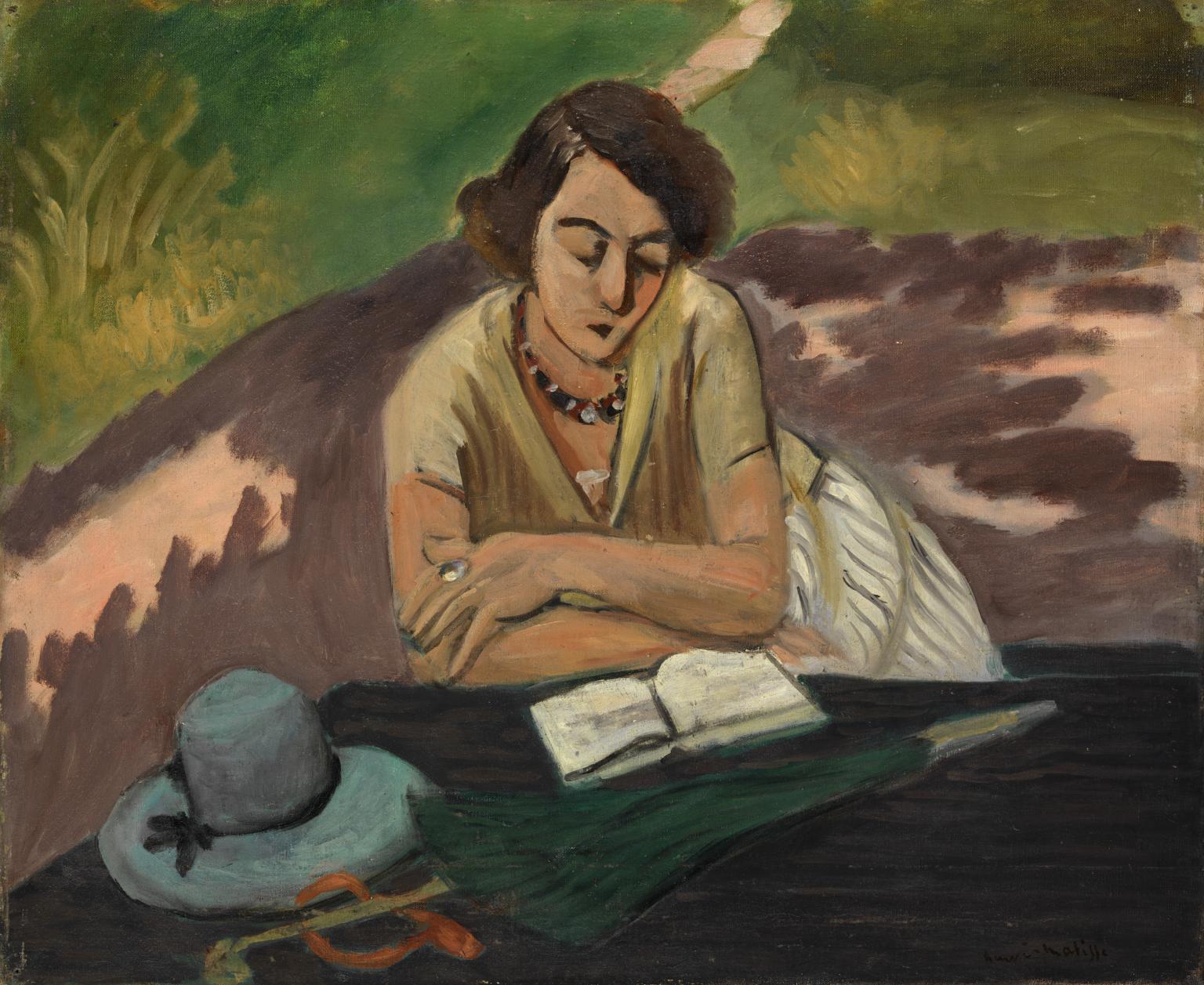 1536x1257 Reading Woman With Parasol', Henri Matisse, 1921 Tate - Woman Reading Painting