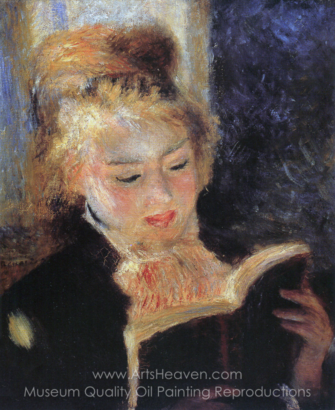670x820 Reproduction Painting Pierre Auguste Renoir Woman Reading (The - Woman Reading Painting